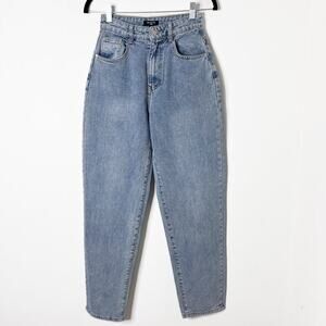 Pretty Little Thing Womens Jeans 2 Tall High Rise Mom Tapered Straight Retro 80s